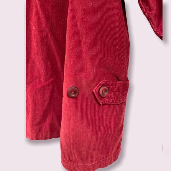 Vintage Red Christmas Corduroy Shirt Christopher and Banks Size Large - Picture 3 of 8